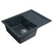 Мойка для кухни гранитная прямоугольная PLATINUM 6550 INTENSO 650x500x205мм без сифона черная PLS-A27543 3 из 5