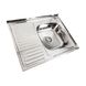 Мийка для кухні із нержавіючої сталі прямокутна накладна PLATINUM 8060 R 800x600x160мм глянцева 0.7мм із сифоном PLS-A583 2 з 5