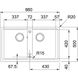 Мойка для кухни FRANKE гранит Basis BFG 620 860x500мм прямоугольная врезная с сифоном на две чаши черная 114.0363.940 2 из 2