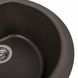 Мийка для кухні гранітна кругла PLATINUM 480 TURAS 480x480x220мм без сифону коричнева PLS-A39604 4 з 6