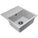 Мийка для кухні гранітна прямокутна PLATINUM 5851 ARIA 575x495x190мм без сифону біла PLS-A33265 2 з 4