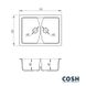 Кухонная мойка керамогранитная прямоугольная COSH 790мм x 500мм серый на две чаши с сифоном COSH7950K210 2 из 4