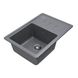 Мийка для кухні гранітна прямокутна PLATINUM 6243 LIANA 620x435x190мм без сифону сіра PLS-A26564 3 з 5