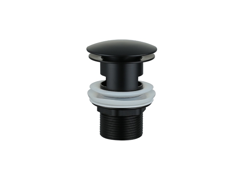 Донний клапан Click-Clack для раковини ASIGNATURA 66мм із переливом метал 1 1/4" матований чорний 45511902