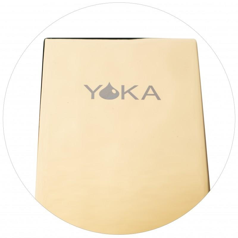 Cмеситель для умывальника с высоким изливом YOKA BU.SPEKTA 36 GLD золотой латунь reac-20000000077