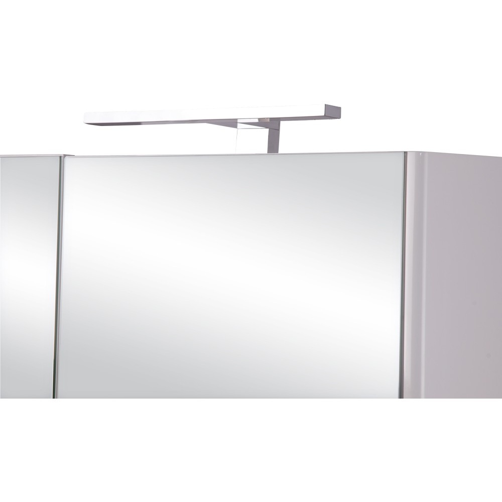 Тумбочка із дзеркалом для ванної Q-TAP Albatross 60x70x14.5см із підсвіткою білий QT0177ZP600LW