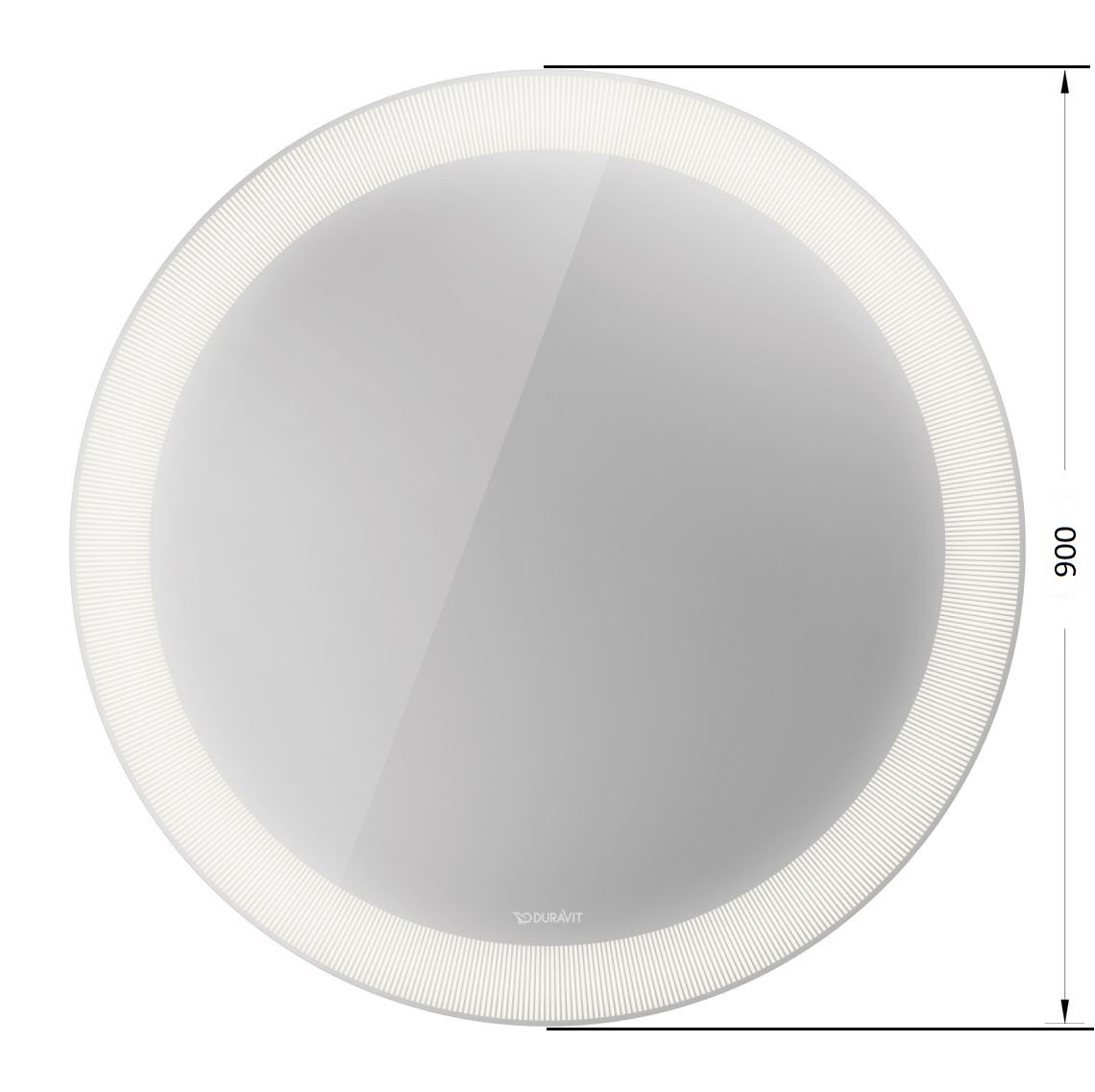 Дзеркало у ванну DURAVIT Happy D.2 Plus 90x90см із підсвіткою сенсорне увімкнення кругле HP7481S0000