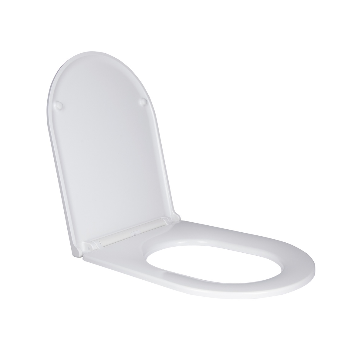 Сиденье для унитаза Q-TAP Slim QT99HY2049W с микролифтом дюропласт 360x460мм быстросъемное 135мм между креплениями белое