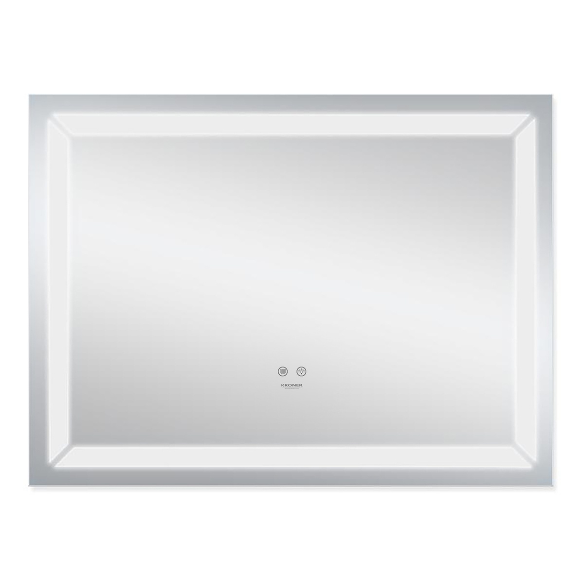 Зеркало в ванную KRONER Spiegel 60x80см c подсветкой сенсорное включение антизапотевание прямоугольное CV030030