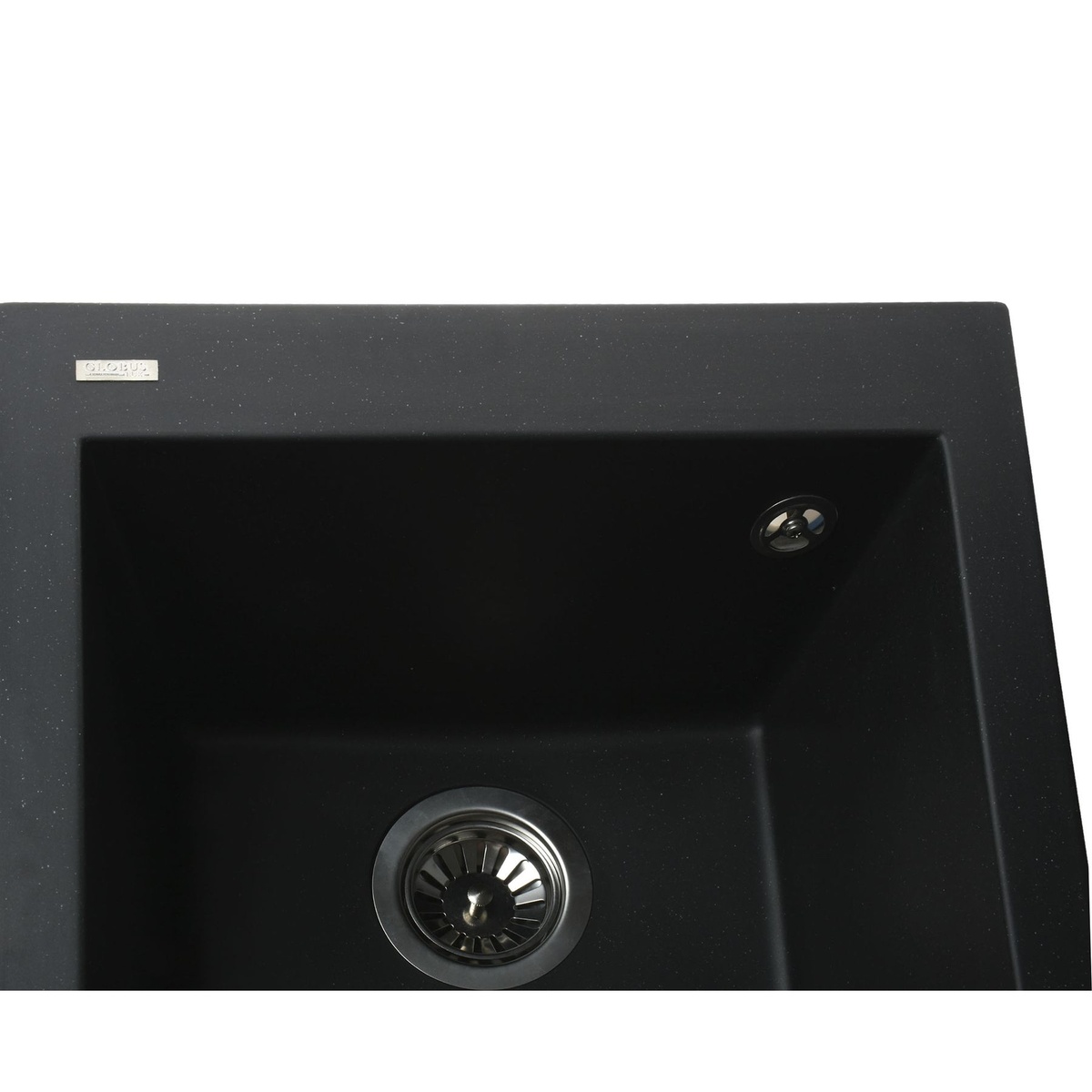 Мийка на кухню керамогранітна прямокутна GLOBUS LUX LAMA 410мм x 500мм чорний без сифону 000006105