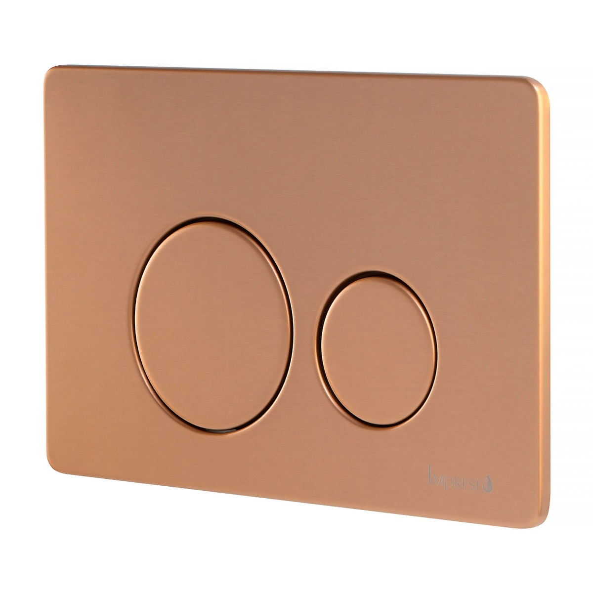 Кнопка слива для инсталляции IMPRESE нержавейка двойная глянцевая розовое золото i7111SR