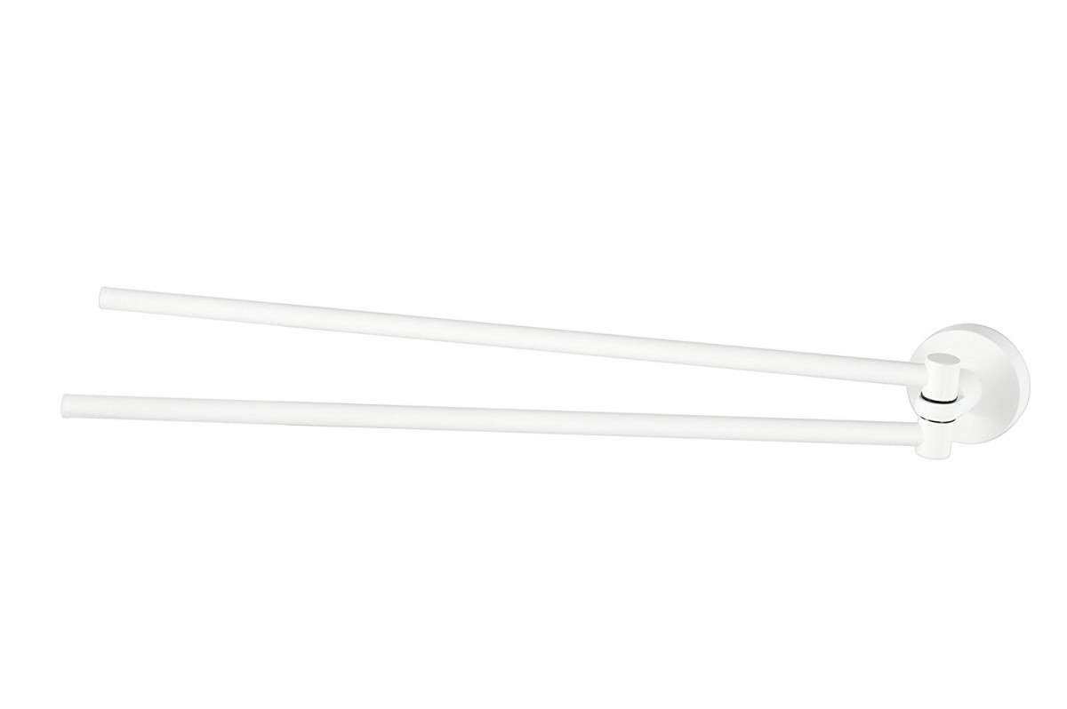 Вішалка для рушників із ріжками подвійний HACEKA Kosmos White білий метал 1145589