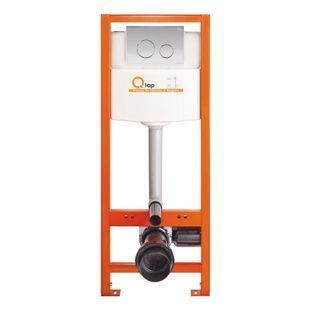 Система инсталляции для унитаза Q-TAP Nest с кнопкой хром глянец QTNESTM425M11CRM