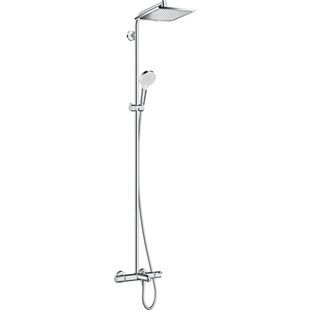 Душова система із термостатом HANSGROHE Crometta Е із верхнім душем та виливом латунь хром 27298000