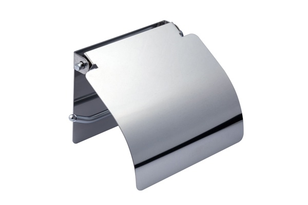Держатель для туалетной бумаги с крышкой KRONER Rizze CV022903 округлый металлический хром