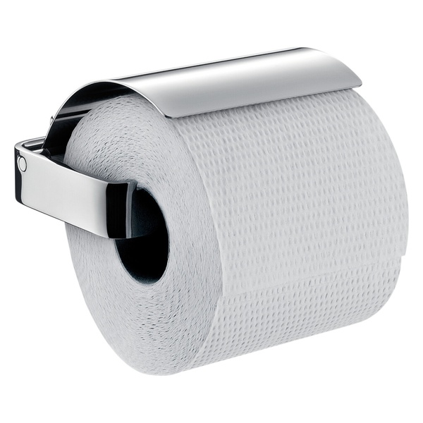 Тримач для туалетного паперу із кришкою EMCO Loft прямокутний металевий хром 050000100