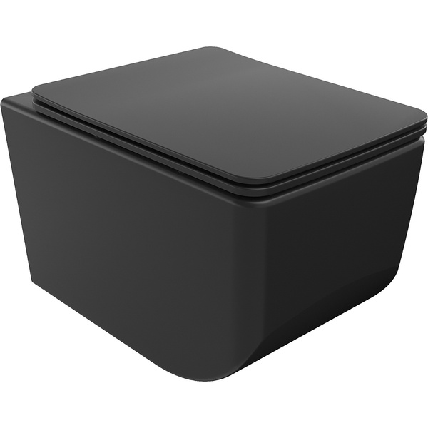 Унітаз підвісний безобідковий чорний MEXEN Vera із сидінням з мікроліфтом MEX-30164070