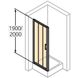 Двері скляні для душової ніші універсальні розсувні трисекційні HUPPE Classics 2 190x80см прозоре скло 4мм профіль хром C20301.069.321 2 з 7