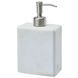 Дозатор для жидкого мыла AQUANOVA Hammam настольный на 200мл прямоугольный из камня белый HAMDIM-43 1 из 2