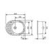 Раковина на кухню керамічна овальна LIDZ COL-06 500мм x 620мм бежевий без сифону LIDZCOL06620500200 2 з 4