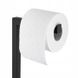 Йоржик для унітазу підлоговий з тримачем туалетного паперу YOKA прямокутний із нержавіючої сталі чорний PD.SAKI-BLK 6 з 7