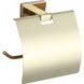 Тримач для туалетного паперу із кришкою MEXEN ARNO прямокутний металевий золото MEX-7020733-50 1 з 2