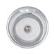 Кухонна мийка із нержавійки кругла LIDZ 490мм x 490мм мікротекстура 0.6мм із сифоном LIDZ490А06DEC160 1 з 2