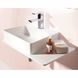 Умивальник підвісний для ванної 580мм x 370мм VOLLE Solid surface білий прямокутна 13-40-415 3 з 4