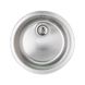 Мийка на кухню металева кругла APELL 435мм x 435мм матова 0.7мм без сифону врізна під стільницю FE435UBC 1 з 2