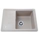 Кухонна мийка зі штучного каміння прямокутна GLOBUS LUX MONO 435мм x 620мм бежевий без сифону 000021058 1 з 3