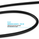 Шланг для душа DROP Silk DuoFlex полимерный с двойным Анти-Твистом 200 см черный матовый SH-H200-BP 10 из 11