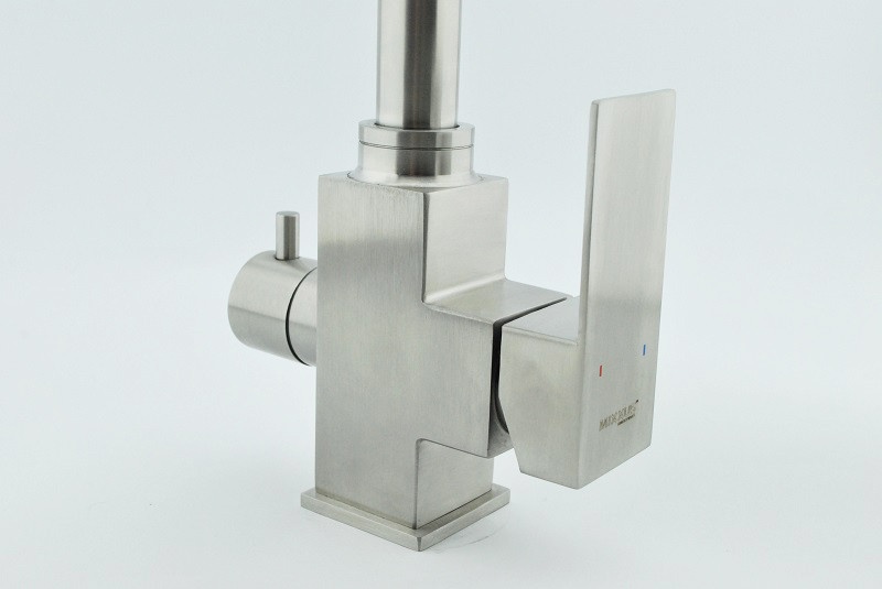 Змішувач для кухні із краном для фільтрованої води MIXXUS KUB 021 сатин нержавіюча сталь MI5864