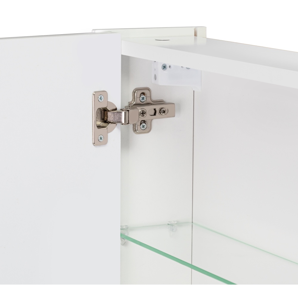 Шкафчик с зеркалом для ванны Q-TAP Albatross 70x70x22см c подсветкой белый QT0177ZP700LW