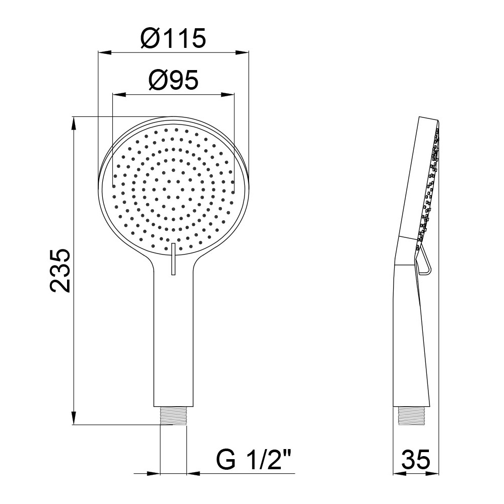 Ручний душ мультирежимна Q-TAP Rucni 115мм хром пластик QTRUCA116O3PCW