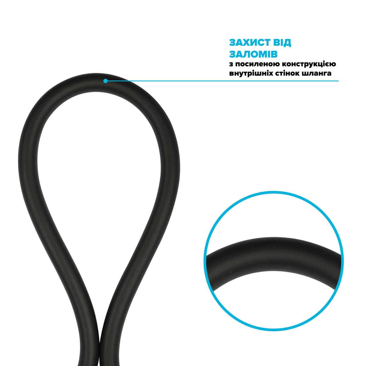 Шланг для душа DROP Silk DuoFlex полимерный с двойным Анти-Твистом 125 см черный матовый SH-H125-BP