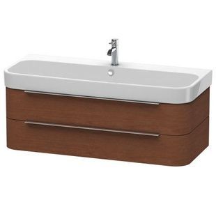 Тумба с умывальником DURAVIT Happy D.2 120x38x50.5см подвесная коричневая 2318120000_H2 6367-13