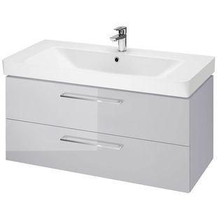 Тумба із умивальником CERSANIT Lara&Mille Set B394 100x46x44.7см підвісна сіра S801-366
