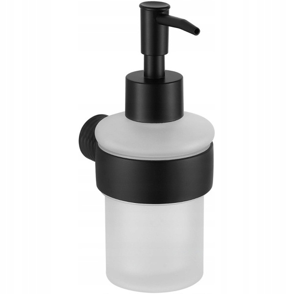 Дозатор для жидкого мыла MEXEN BASE настенный на 180мл округлый стеклянный черный MEX-70882388-70