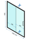 Дверь для душевой ниши REA Rapid Slide стеклянная раздвижная двухсекционная 195x130см прозрачная 6мм профиль хром REA-K5603 6 из 6