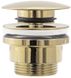 Донный клапан для раковины REA KLIK-KLAK 62мм без перелива латунь 1 1/4" глянцевый золотой REA-A2360 1 из 4