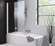 Шторка стеклянная для ванны двухсекционная распашная 150x120см HUPPE Design Pure стекло прозрачное 6мм профиль белый 175231.055.321 3 из 3