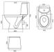 Унитаз-компакт напольный белый KOLO RUNA сиденье микролифт выпуск в стену L89208000 2 из 3