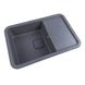 Мийка для кухні гранітна прямокутна PLATINUM 7850 CUBE 775x505x180мм без сифону сіра PLS-A24499 2 з 7