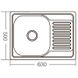 Мийка для кухні із нержавіючої сталі прямокутна ZERIX Z6350-08-180D 630x500x180мм мікротекстура 0.8мм із сифоном ZM0564 2 з 4