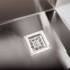 Мийка для кухні із нержавіючої сталі квадратна PLATINUM Handmade HSBB 500x500x220мм глянцева 1мм із сифоном PLS-A36993 4 з 7