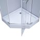 Кабина для душа пятиугольная угловая c поддоном LIDZ Dozorca 90x90x205см прозрачное стекло 6мм профиль хром LDSC9090CRMLOWTR 3 из 8