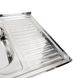 Мийка для кухні із нержавіючої сталі прямокутна накладна PLATINUM 8060 L 800x600x160мм глянцева 0.7мм із сифоном PLS-A580 3 з 5