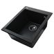 Мийка на кухню керамічна прямокутна GLOBUS LUX LAMA 410мм x 500мм чорний без сифону 000006136 4 з 5
