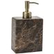 Дозатор для жидкого мыла AQUANOVA Hammam настольный на 200мл прямоугольный из камня коричневый HAMDIM-01 1 из 2