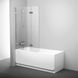 Шторка стеклянная для ванны двухсекционная распашная 150x100см RAVAK CITY SLIM BVS2-100 L стекло прозрачное 6мм профиль хром 7ULA0A00Z1 3 из 4